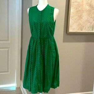 J. Crew NWT green eyelet midi dress sz 6